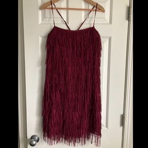 Burgundy Flapper Dress
